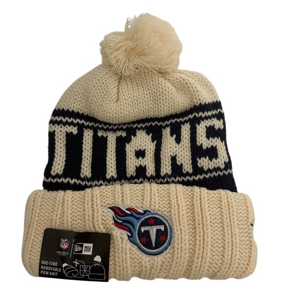 New Era Other - New Era NFL Titans Knit Beanie Hat One Size Removeable Pom Winter Football